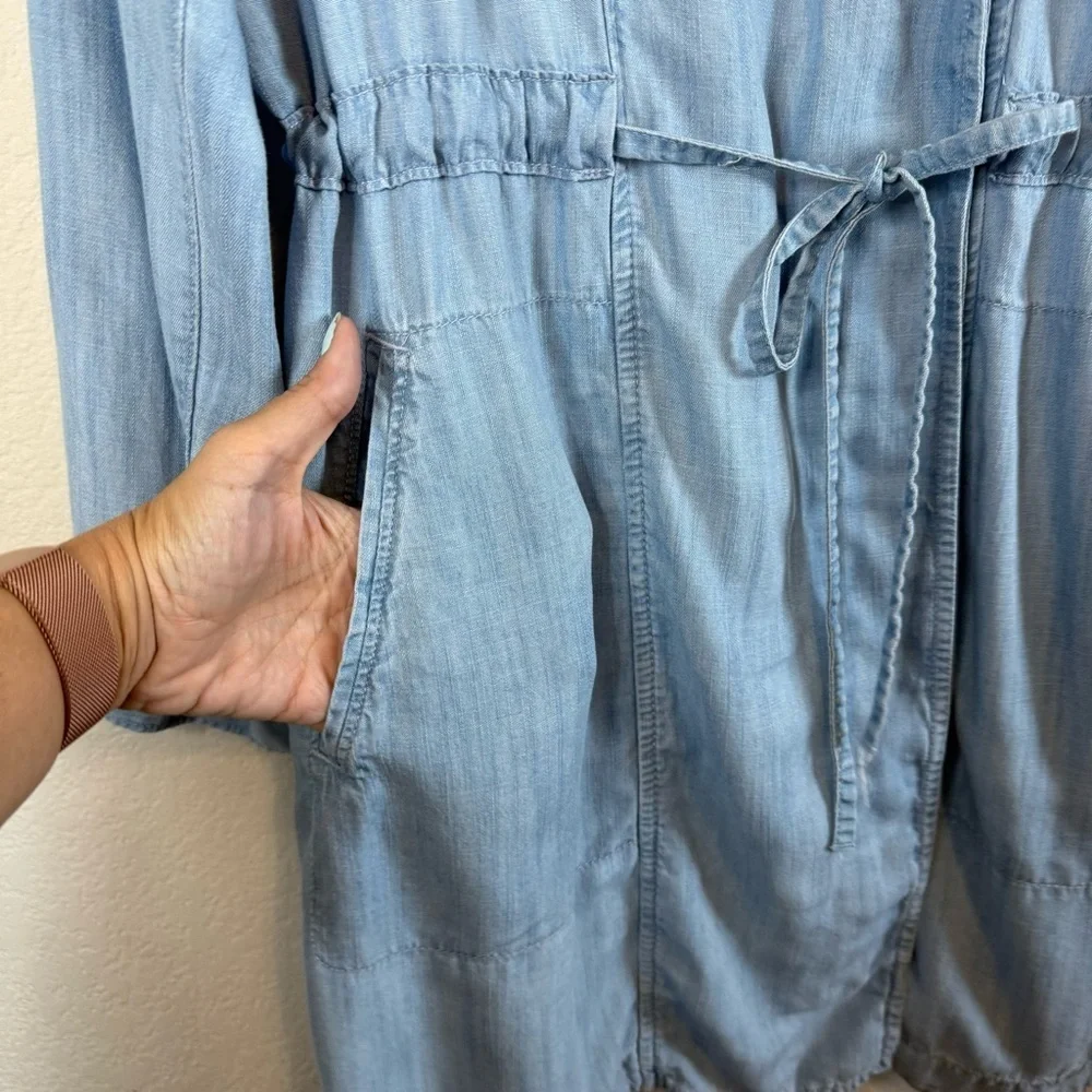 Lou & Grey Light Blue Wrap Dress - Picture 4 of 14